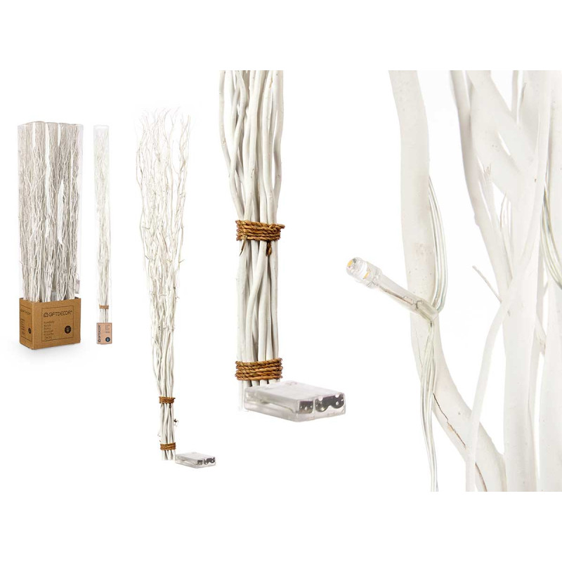 BOUQUET RAMI BIANCO 30 LED 120CM