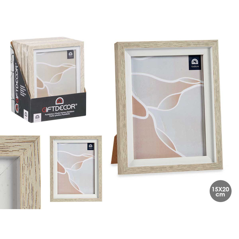 15X20CM WHITE EDGE NATURAL PHOTO HOLDER