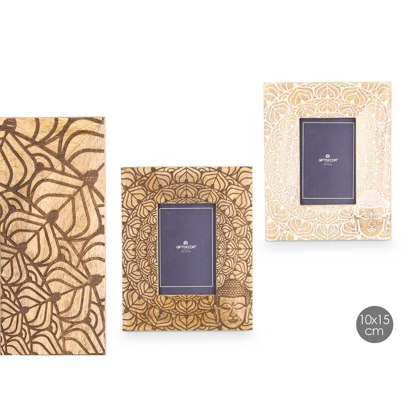 PHOTO FRAME 10 X 15 BUDDHA ASSORTED 2 COLOURS
