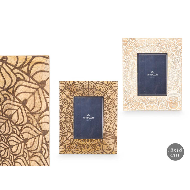 PHOTO FRAME 13 X 18 BUDDHA ASSORTED 2 COLOURS