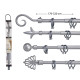 BARRE A RIDEAU ARGENT 170-320CM ASS 3 PO