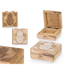 SMALL SQUARE BOX HAMSA ASSORTED 2 COLOURS