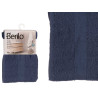 SERVIETTE LISSE 70X130 BLEU FONCE