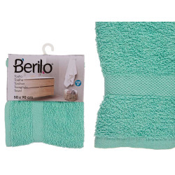 SERVIETTE LISSE 50X90 TURQUOISE