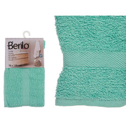 SERVIETTE LISSE 70X130 TURQUOISE