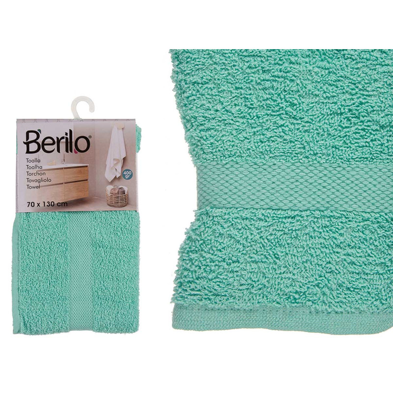 SERVIETTE LISSE 70X130 TURQUOISE
