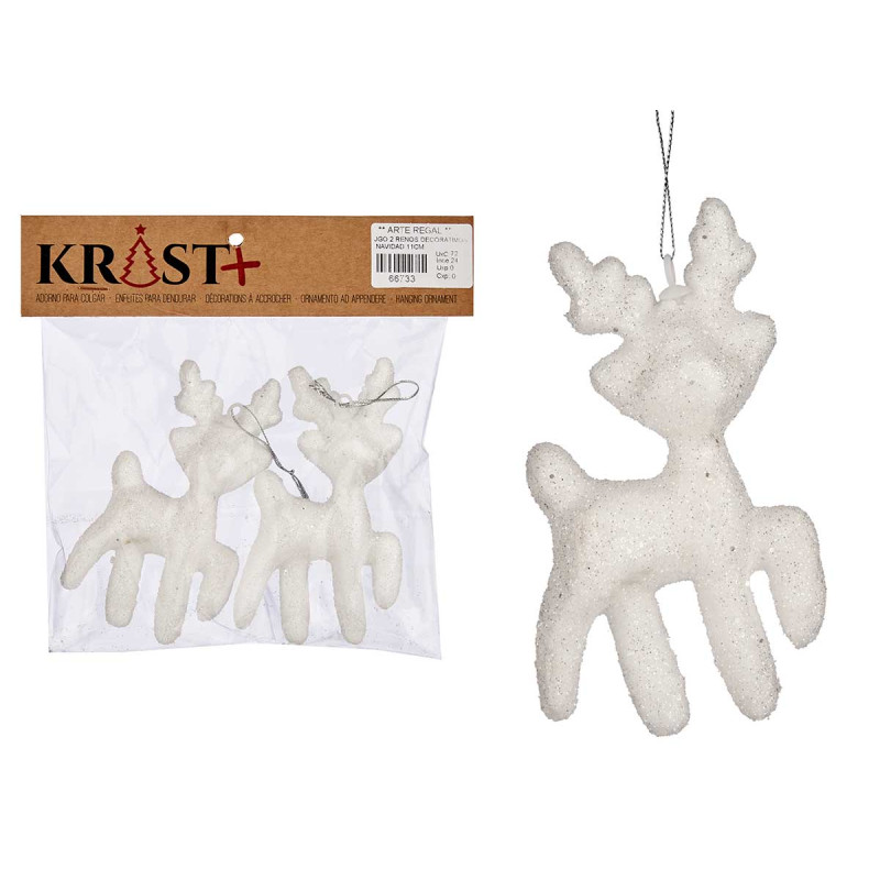 SET 2 RENOS DECORATIVOS NAVIDAD 11CM