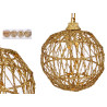 SET 4 BOLAS ORO TROQUELADAS NAVIDAD 6CM