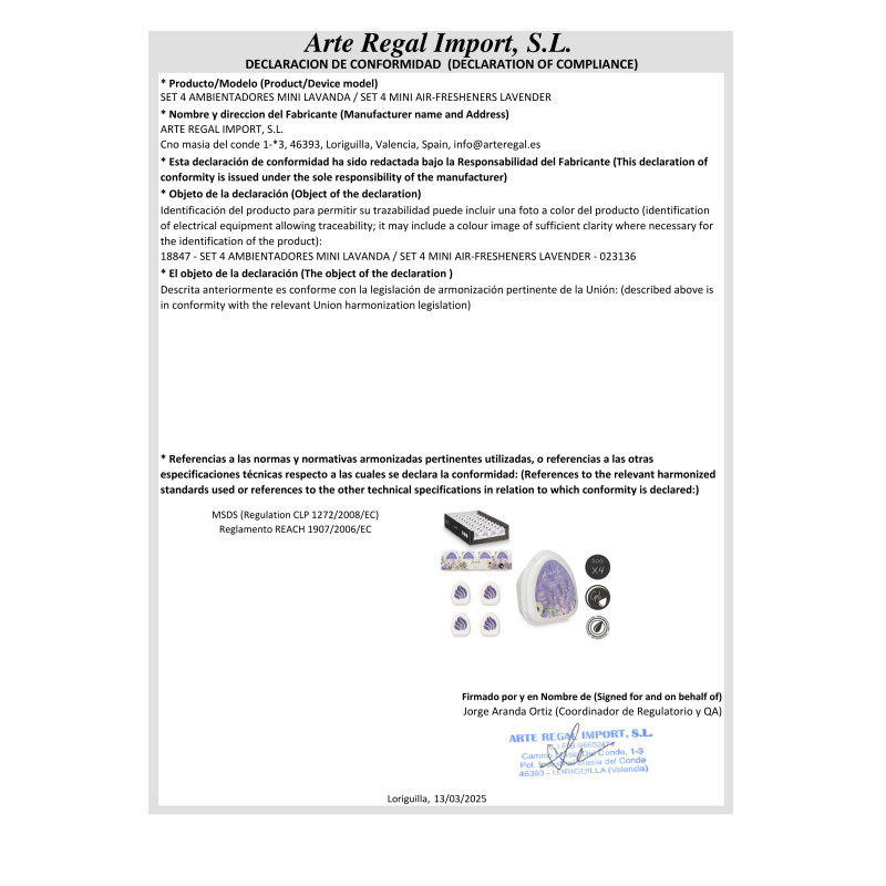 SET 4 PROFUMO PER AMBIENTI MINI LAVANDA