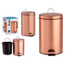 CESTINO SPAZZATURA PEDALE 7L METALLO RAME