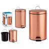 BALDE DO LIXO COM PEDAL 12L METAL COBRE 