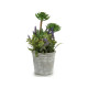 PLANTA ARTIFI FLORES VASO CIMENTO PEQ