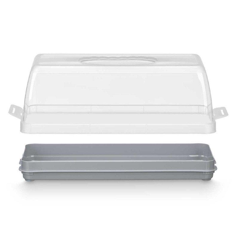 PORTATARTA RECTANGULAR ASA GRIS