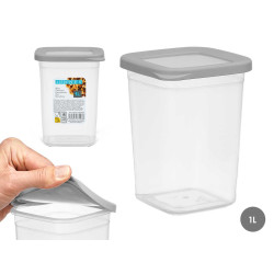 BARATTOLO QUADRATA TAPPO GRIGIO 1L 