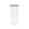SQUARE JAR GRAY LID 2L