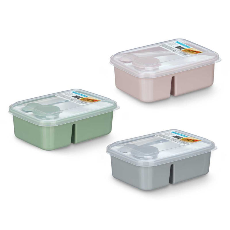 PORTAPRANZO SEPARATORE POSATE ASS 3 COL 100 1800ML
