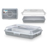 PORTATARTA RECTANGULAR GRD ASA GRIS