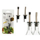 SET DOSIFICADORES METAL ALARGADO NEGRO