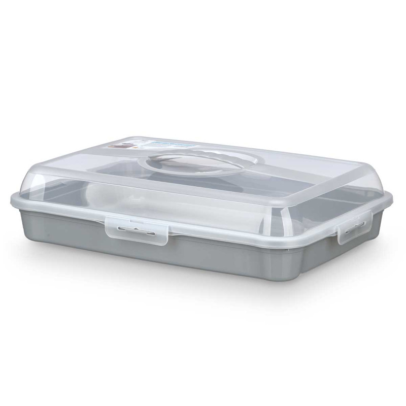 PORTATARTA RECTANGULAR GRD ASA GRIS
