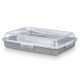 LARGE RECTANGULAR BRIEFCASE WITH GREY HANDLE