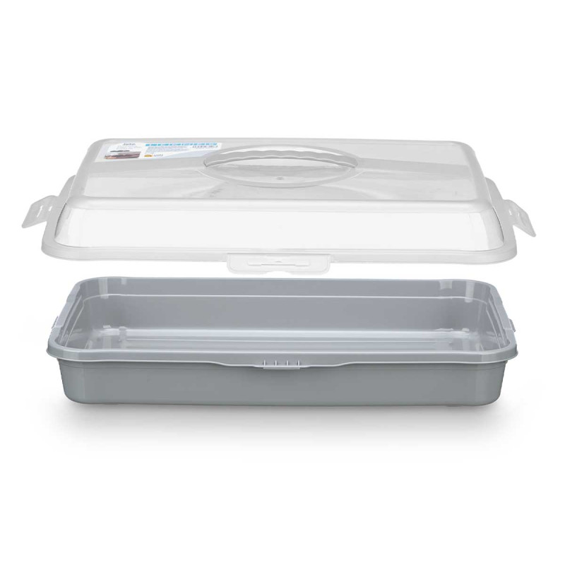 PORTATARTA RECTANGULAR GRD ASA GRIS