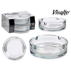 SET 2 POSACENERE VETRO GRANDE 10X5CM