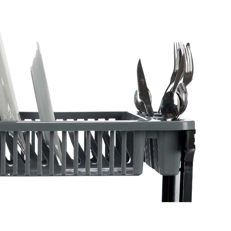 ESCORREDOR LOUCA PLASTICO 2 ANDARES RATTAN CINZ