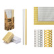 ROTOLA CARTA REGALO 70X200 POIS ORO ARGENTO