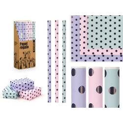 ROTOLA CARTA REGALO 70X200 POIS MISTI 3 COL