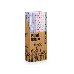 ROTOLA CARTA REGALO 70X200 POIS MISTI 3 COL