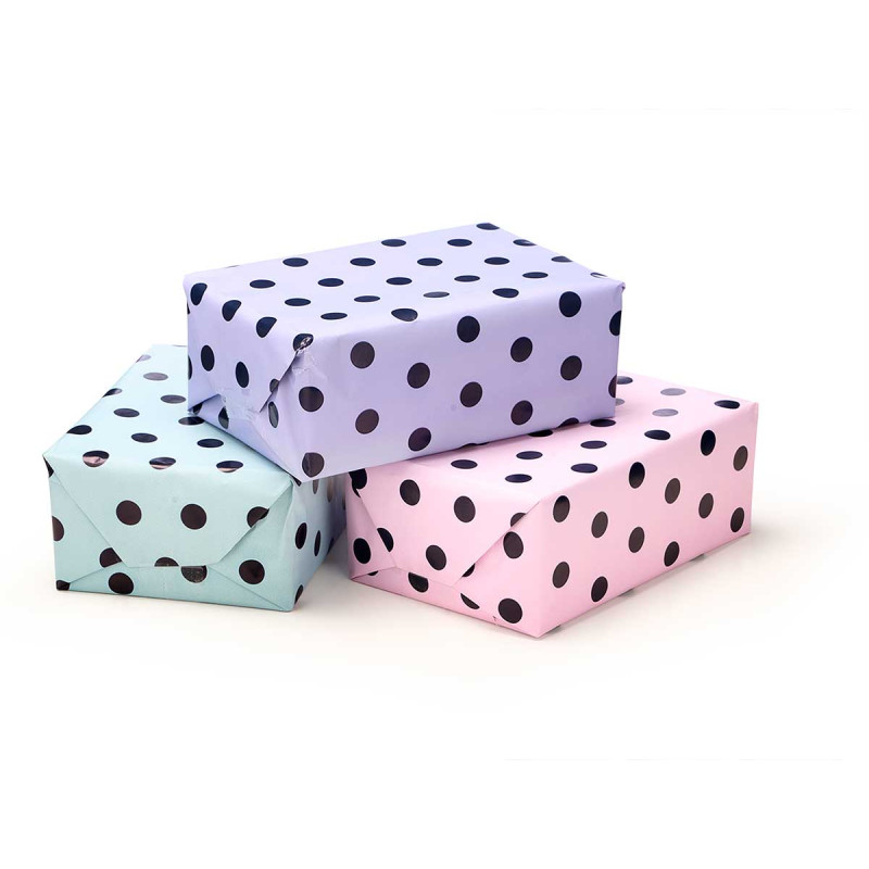 ROTOLA CARTA REGALO 70X200 POIS MISTI 3 COL