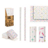 ROLL GIFT PAPER 70X200 CONFETTI AND STARS ASSORTED
