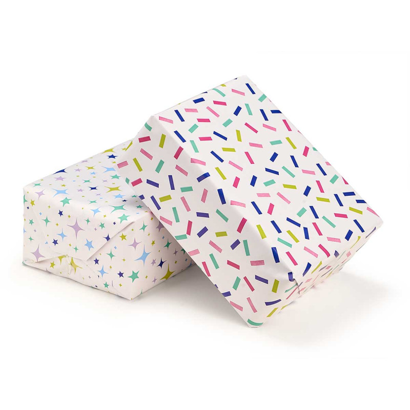 ROTOLA CARTA REGALO 70X200 CONFETTI STELLE ASSOR