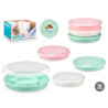 AIRTIGHT COMPARTMENT TRAY ASSORTED 3 COLORS