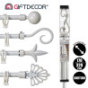 VARAO DE CORT EM METAL BRANCO 170X320 SO