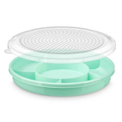 AIRTIGHT COMPARTMENT TRAY ASSORTED 3 COLORS