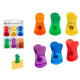 SET 6 PINCES CLIP MAGNETIQUES ASSORT COU