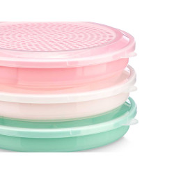 AIRTIGHT COMPARTMENT TRAY ASSORTED 3 COLORS