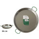 POELE A PAELLA POLIE 34 CM 6 RATIONS
