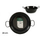 POELE PROFONDE EMAILLE AVEC ANSES 24 CM
