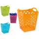 CESTA PLASTICO MULTIUSOS CUADRADA SURT 4