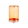 BASE BOUGIE VERRE CYLIND AMBRE METAL CUIVRE GRD