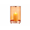 BASE VELA CRISTAL CILIND AMBAR METAL COBRE GRD