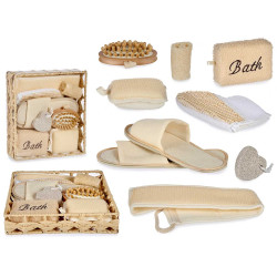 CESTA RATTAN CUADRADA 8 UTENS BAÑO SURT 2 COLORS