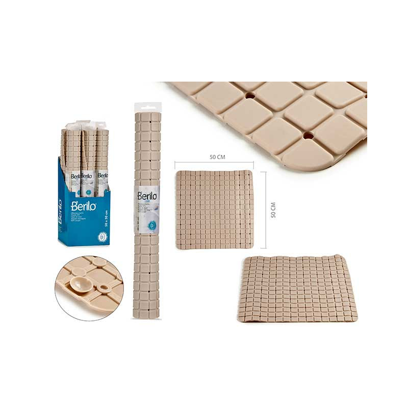 TRANSPARENT SQUARE CARPET PVC FRAMES 50X50CM BEIGE