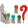 BIRTHDAY CANDLE BIG ? NUMBERS MIX 4 COL