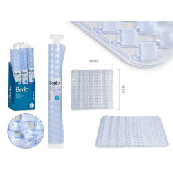 TAPIS CARRE TRESSE PVC 50X50CM TRANSPARENT