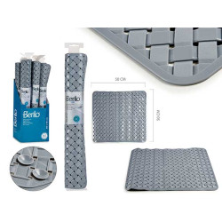 TAPPETO QUADRATO TRECCI PVC 50X50CM GRIGIO