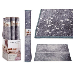 ALFOMBRA GRIS 100X150CM C MANCHAS PLATEADAS