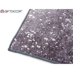 TAPETE CINZENTO 100X150CM COM PADRÃO PRATEADO